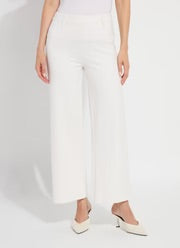 Erin High Waist Wide Leg in Chalk Ponte 1101
