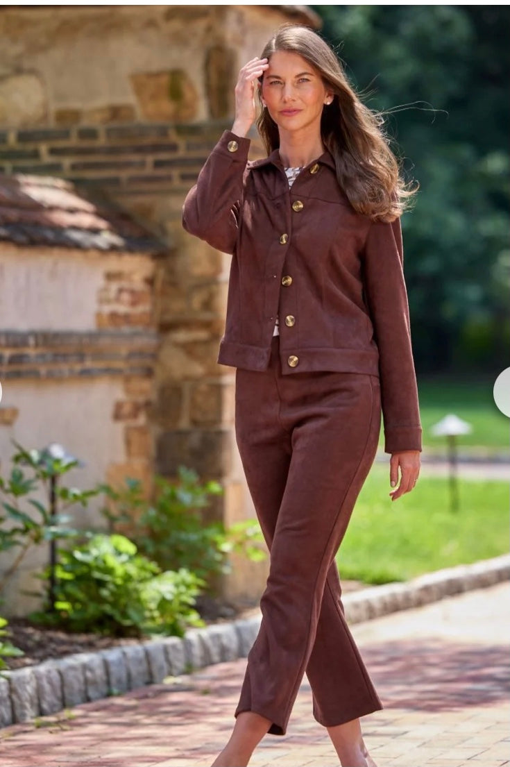 Hudson Suede Jacket in Espresso by Jude Connally