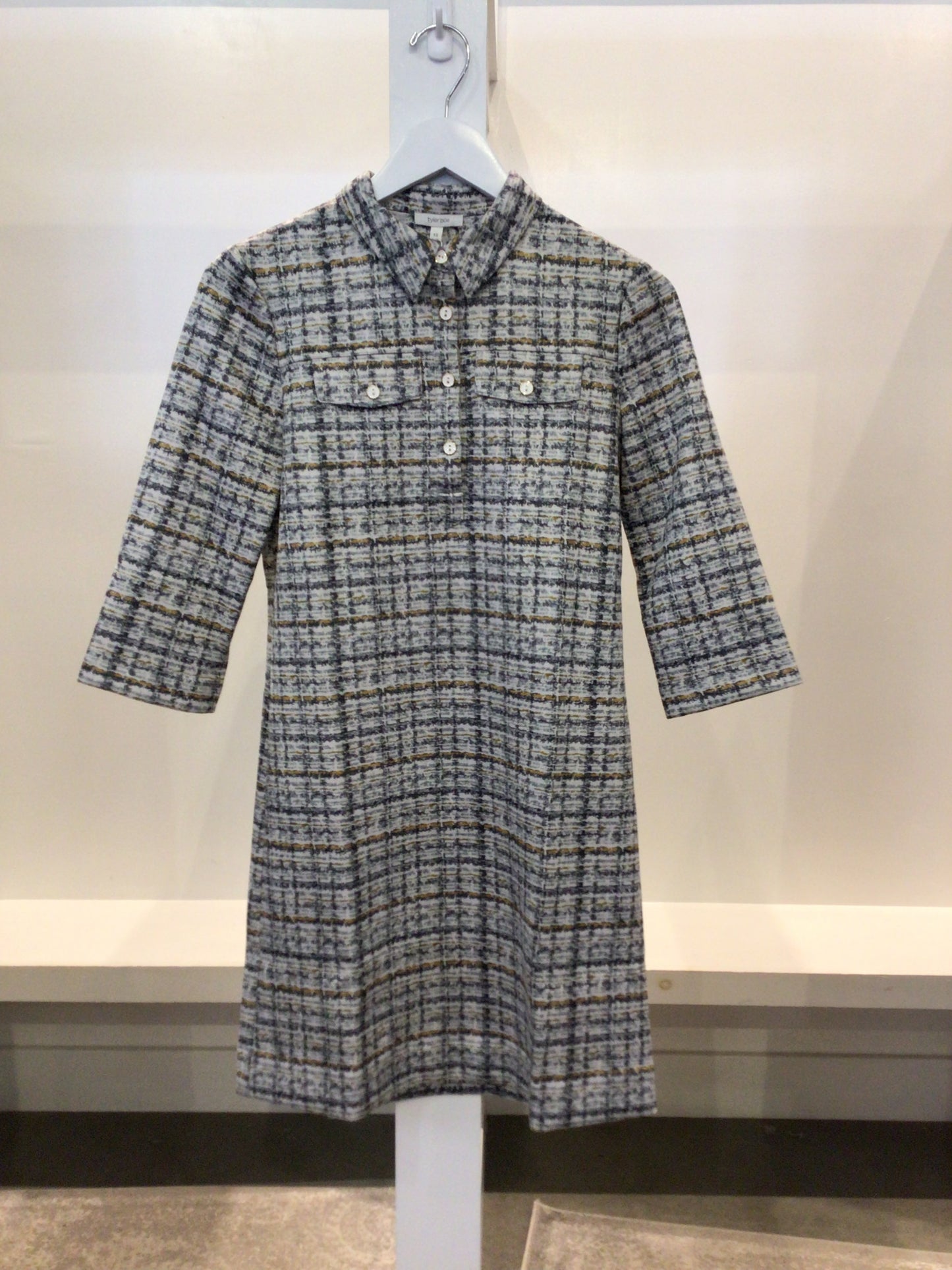 Casey Knit Dress in Plaid by Tyler Böe