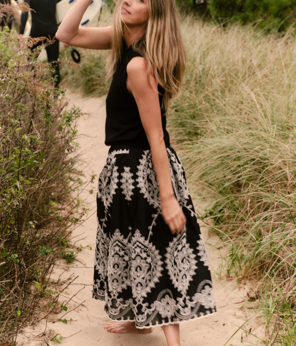 Georgia Skirt in Noir by Cartolina