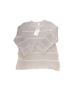 Isa Sweater in Taupe with ecru stripe by hem & thread