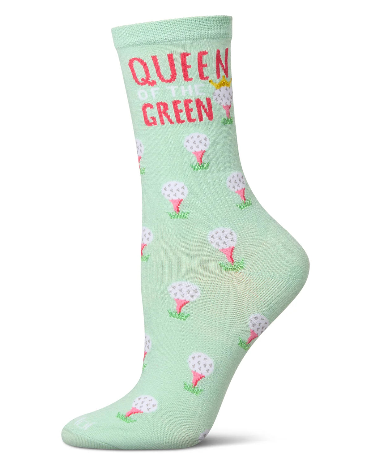 Queen of the Green Bamboo Crew Socks in Mint by MeMoi