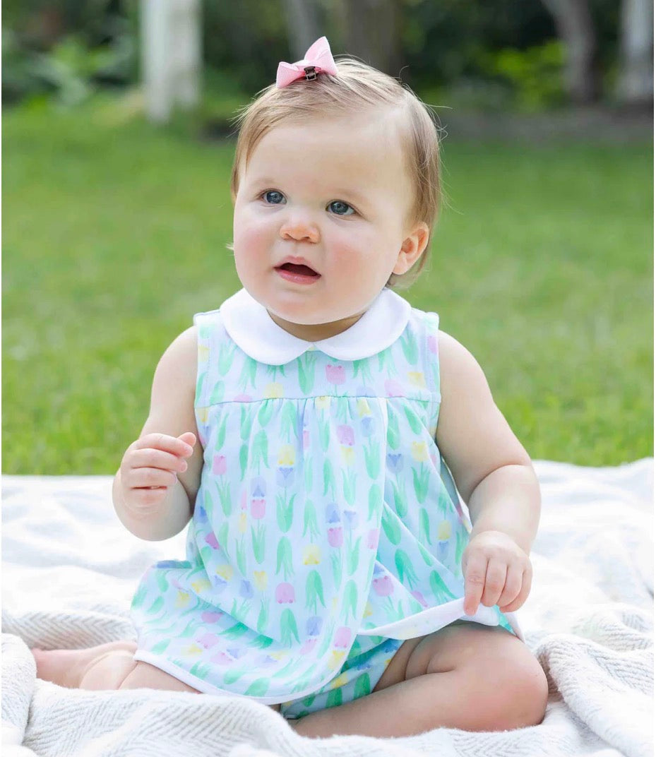 Printed Knit Tulip Romper by Florence Eiseman