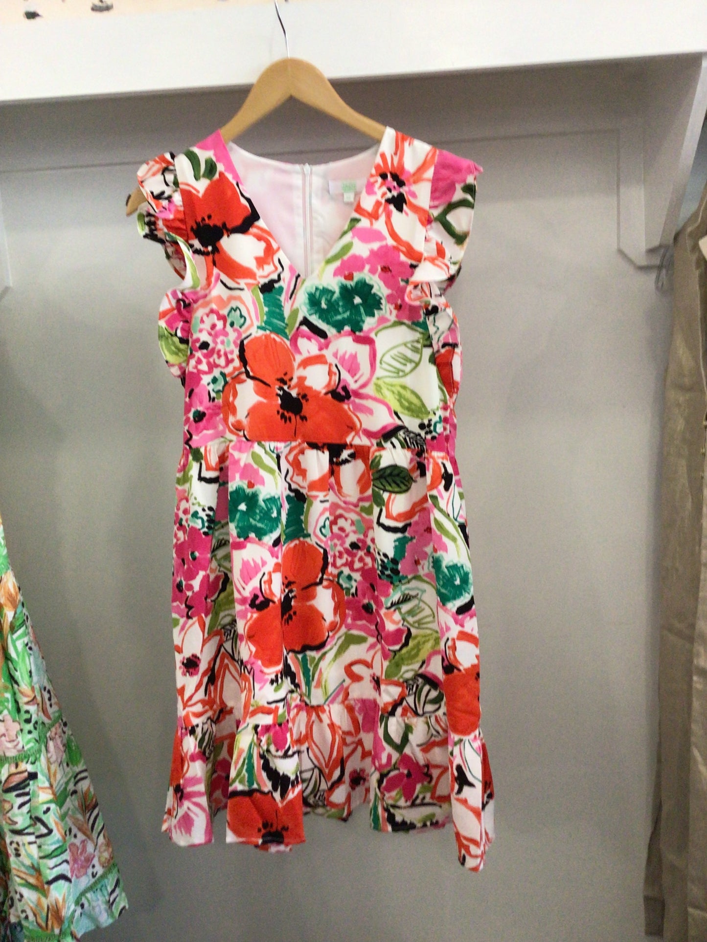 V-Neck Tiered Dress in Bold Blossom by Jade