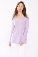 Seamed Easy Vee Sweater by Kinross Cashmere