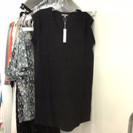V-Neck Short Sleeve Raglan Dress in Black by Lilla P