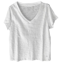 Load image into Gallery viewer, Short Sleeve Low-key V Tee White by Erin Gray
