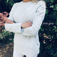 Load image into Gallery viewer, Long Lounge Crew in White Slub by Erin Gray

