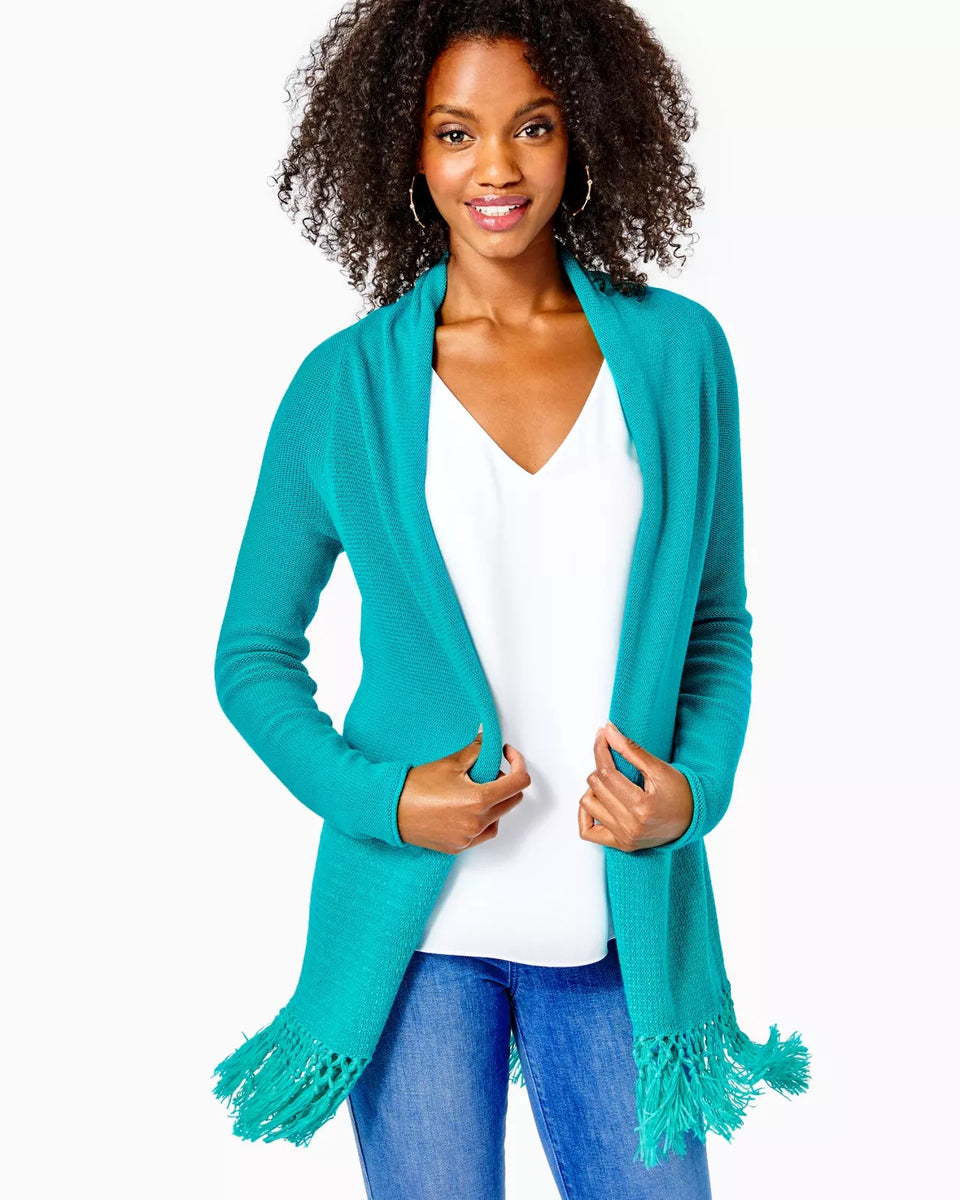 Tatum Cardigan Maldives Green by Lilly Pulitzer Poshabilities