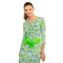 Jersey Split Neck Top Watteau Kelly/Blue by Gretchen Scott