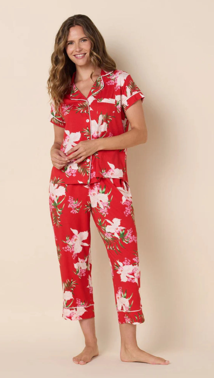 Flora Festiva Pima Knit Capri by The Cat’s Pajamas