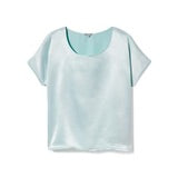 Roxxy Satin Scoopneck Pajama Tee in Pale Blue by PJ Dreamwear