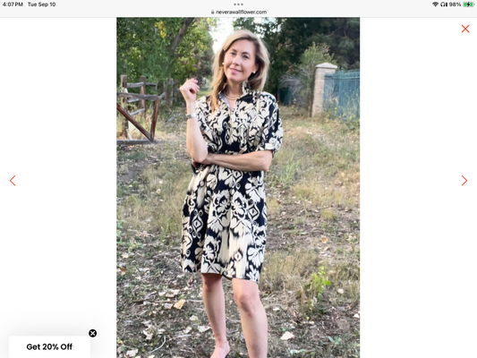 High Neck Dress Damask by Never a Wildflower