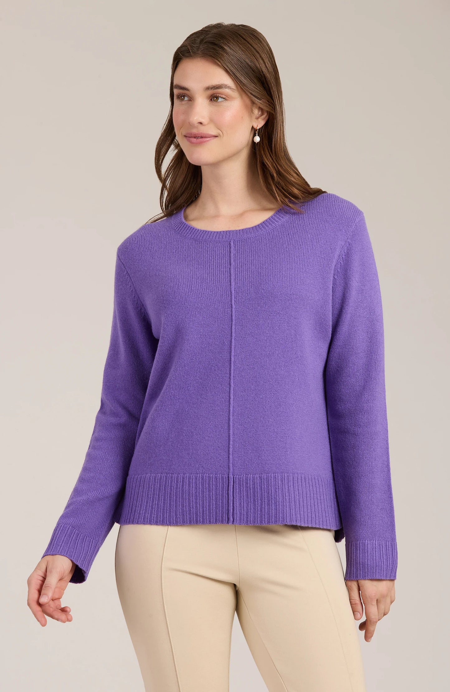 Violet Cashmere Sweater in Violet by Tyler Boe