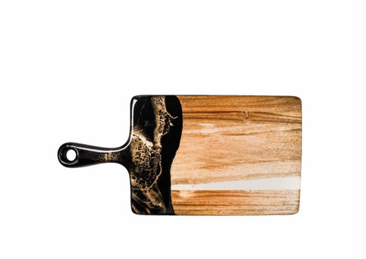 Medium Acacia Cheese Board in Black Ember by Lynn & Liana