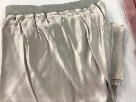 Satin Midi Skirt in Grey by Rose and Crown