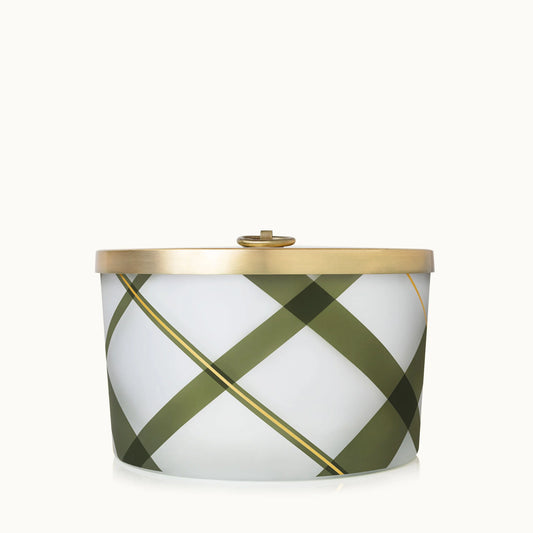 Frasier Fir Frosted Plaid 3-Wick Candle by Thymes