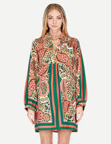 Batwing Dress in Paisley Scarf by Joy Joy