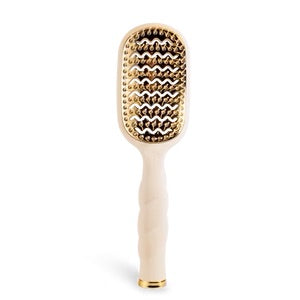 Detangler Hair Brush for Thick Hair in Tan by Teleties