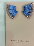 Mini Madeline Earrings Blue /gold by Mignonne Gavigan