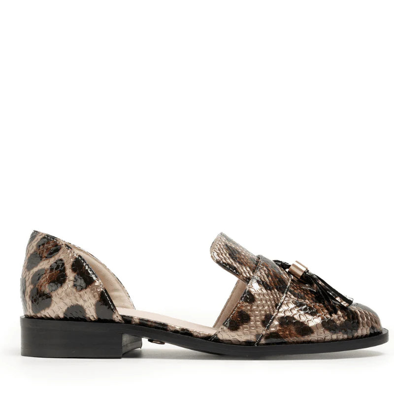 Linear Leopard Loafers by Cecelia