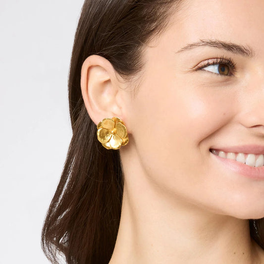 Bloom Statement Stud Earrings in Gold by Julie Vos