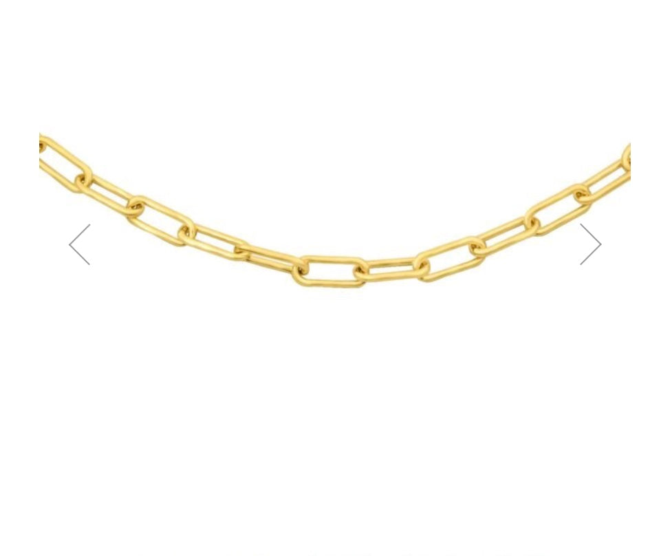 Gold Oval Chain 3.5mm 18 in by Lola and Company