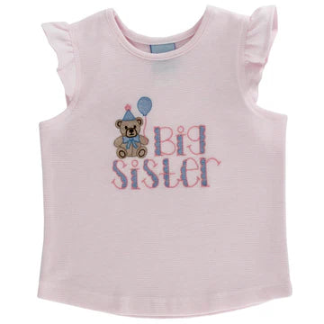 Pink Micro Stripe Big Sister Shirt