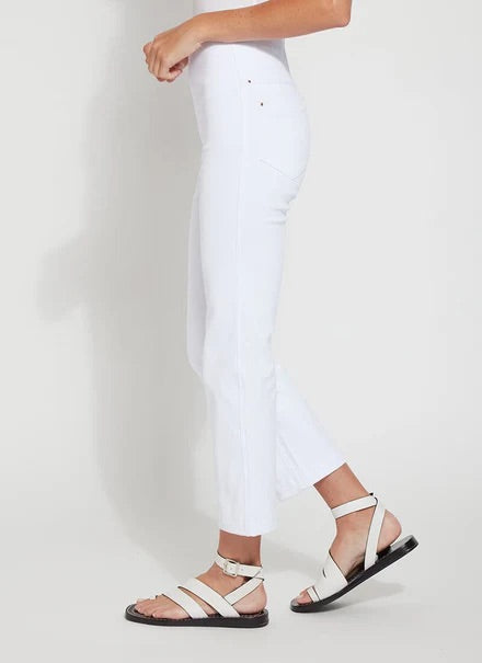 Ankle Denim Baby Bootcut in White by Lysse 3190