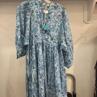 Raya Mini Dress in Seafoam Blue by Dolma