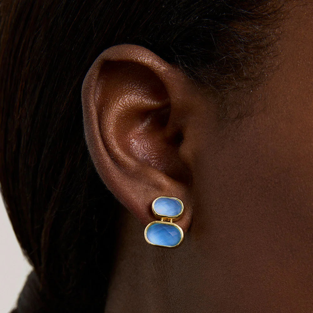 Mercer Double Gemstone Drops in Celestial Blue by Dean Davidson