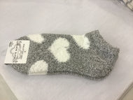 Heart Silver Cozy Low Socks by Crescent Sock Company