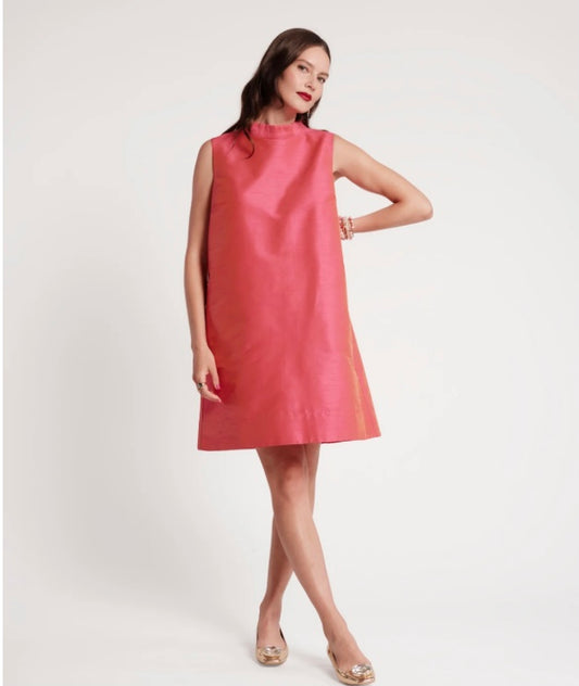 Diplomat Mini Dress Sleeveless In Coral by Frances Valentine