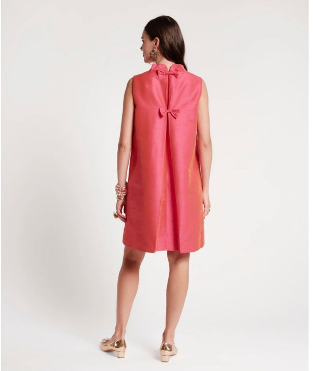 Diplomat Mini Dress Sleeveless In Coral by Frances Valentine