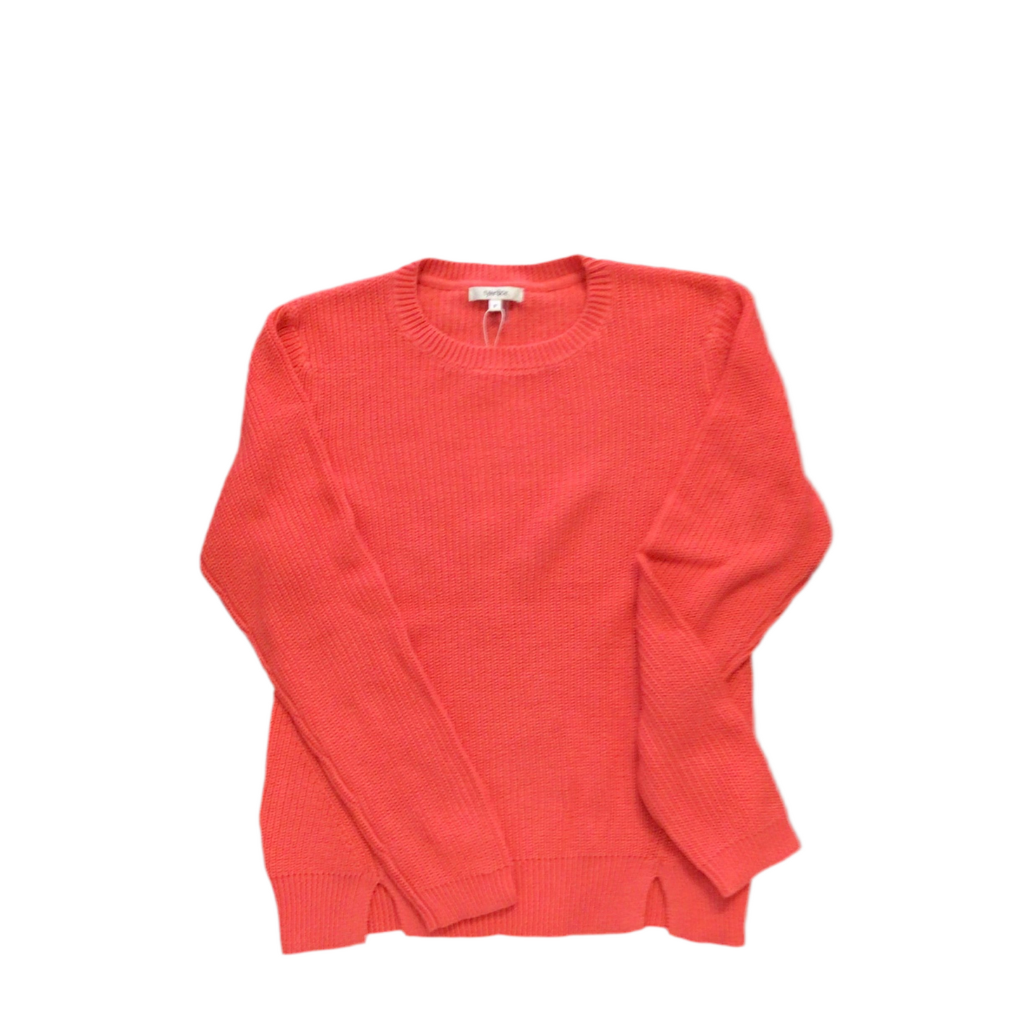 Mineral Wash Crew Neck Sweater in Sun Kissed Coral