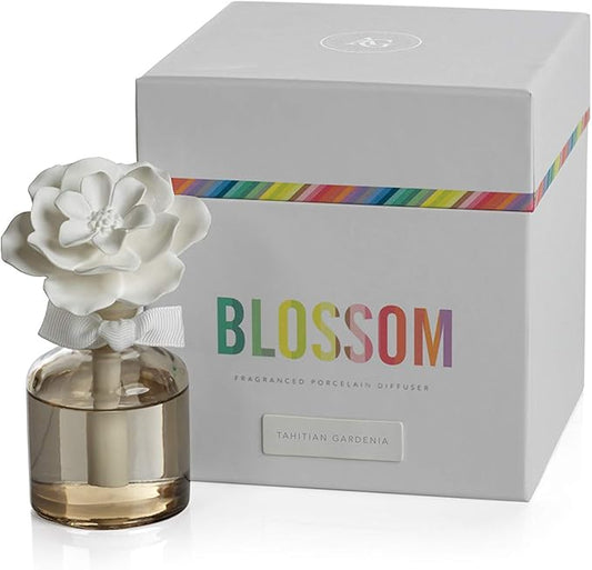 Blossom Fragrance Diffuser Bottle Taupe White Hibiscus by Zodax