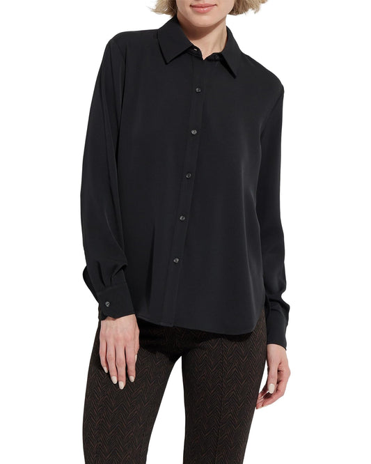 Parker Button Down Shirt /Black by Lysse