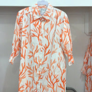 Miller Dress in Coral/White Print (lined) by Finley