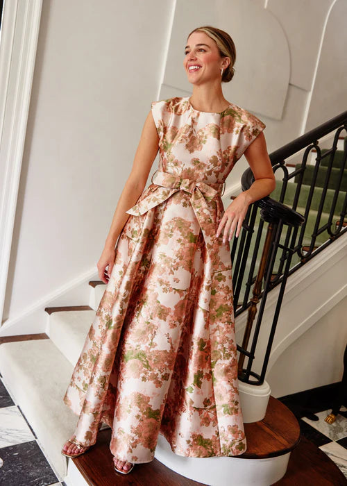 Olivia Gown Baby’s Breath Jacquard by Abbey Glass