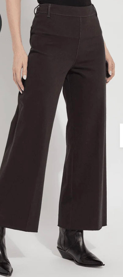 Erin High Waist Wide Leg Denim in Double Espresso