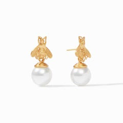 Bee Pearl Drop Earring by Julie Vos