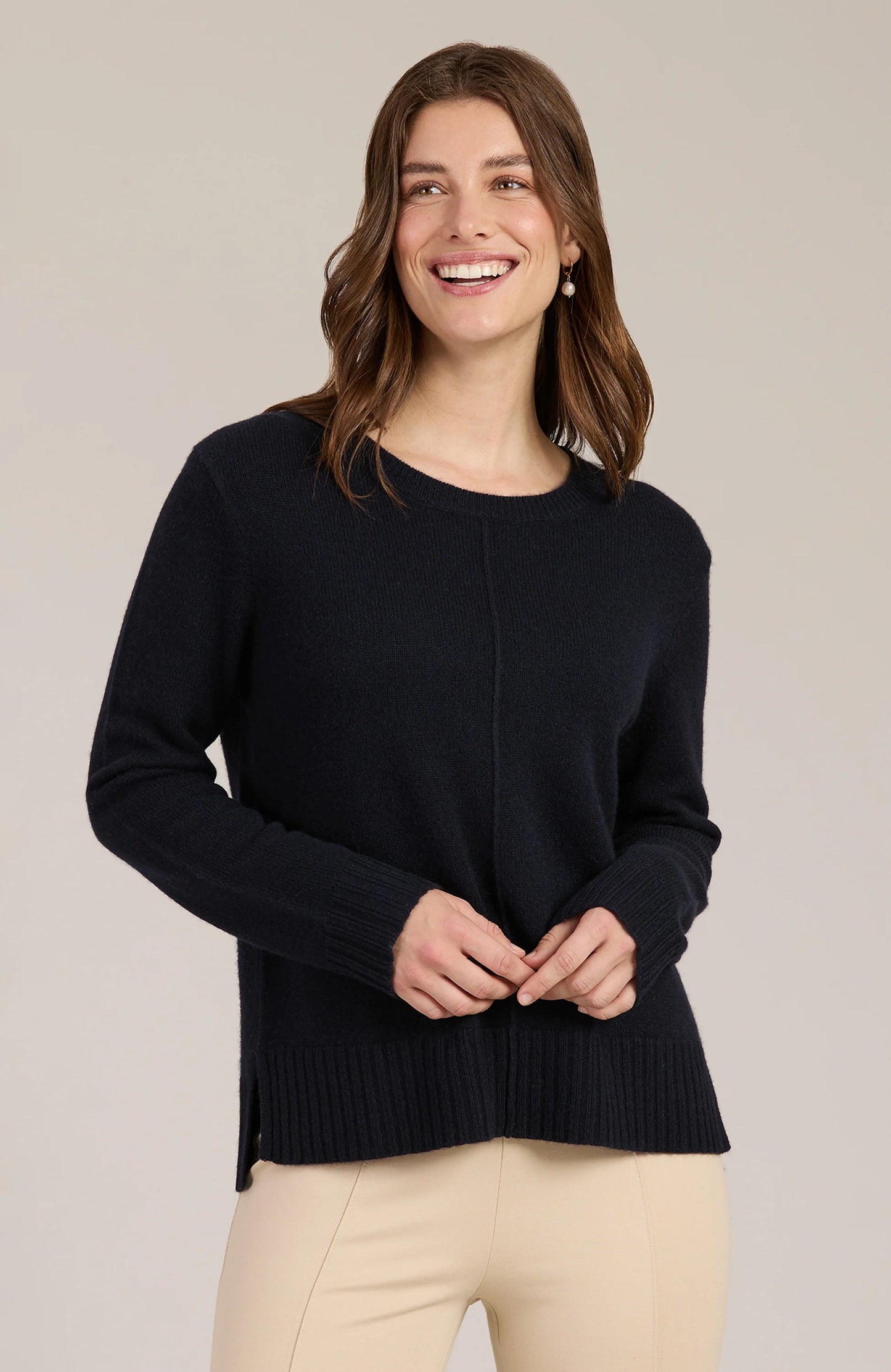 Navy Cashmere Sweater by Tyler Boe