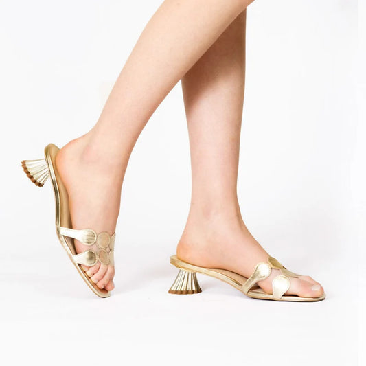 Bunny Heels in Soft Gold by Cecelia