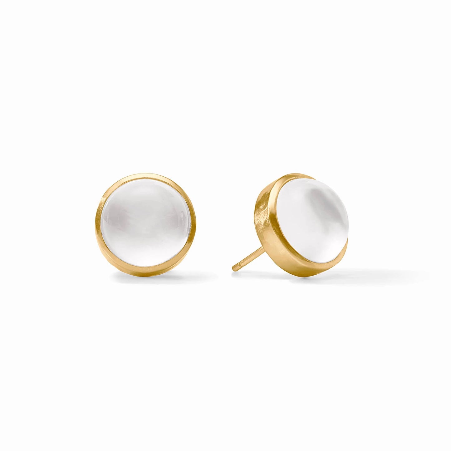 Solara Stone Stud in Iridescent Clear Crystal Gold by Julie Vos