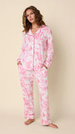 Palm Grove Toile Pima Knit Long-Sleeved Pajama by The Cat’s Pajamas