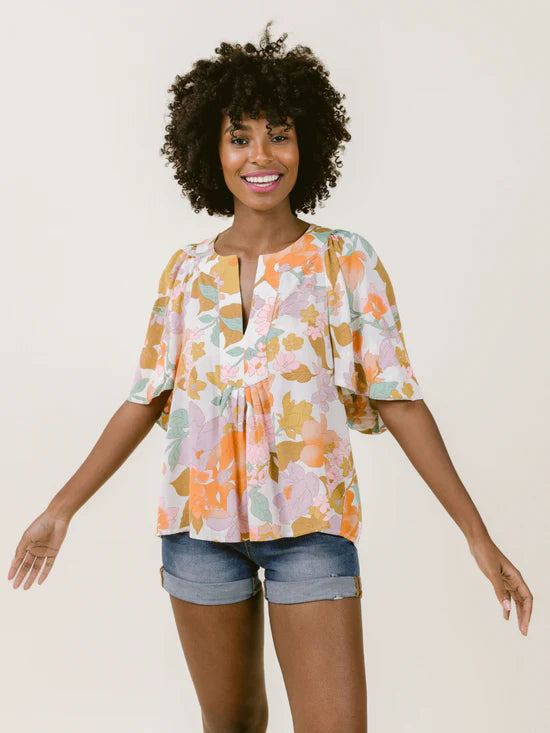 Polly Top in Seaside Floral by LaRoque