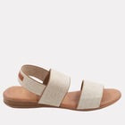 NIGELLA Beige LINEN FEATHERWEIGHTS™ SANDAL by Andre Assous