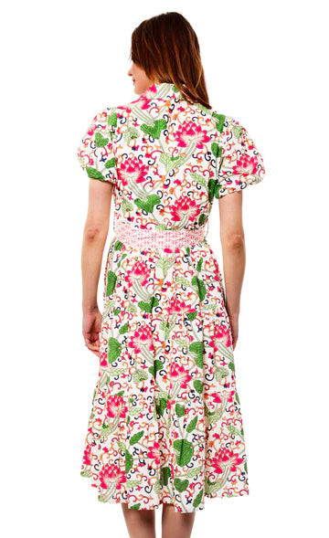 Litchfield Dress White Floral by Dizzy Lizzie