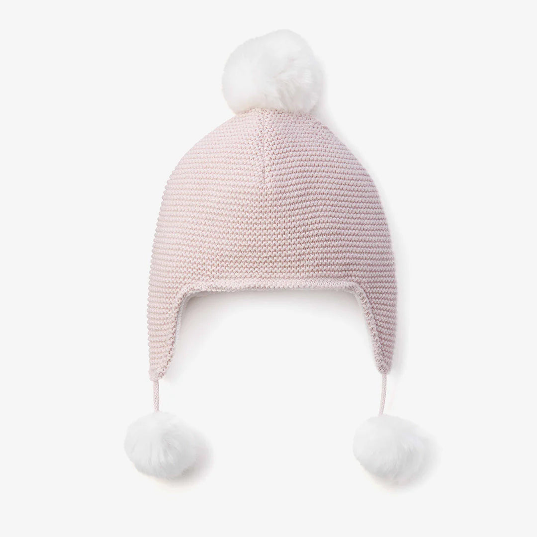 Aviator Hat Pom in Pink by Elegant Baby