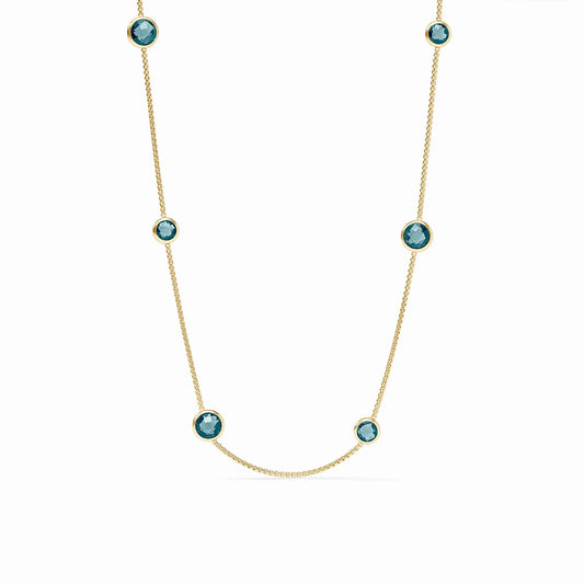 Rainbow Station Necklace in Montana Blue by Julie Vos